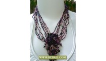 Chockers mix Squins Necklaces Fashion with Purple Stones